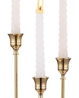 Candlestick Holders Taper Candle Holders, Set of 3 Candle Stick Holders Set, Brass Gold Candlestick Holder Set, Vintage Modern Decorative Centerpiece for Table Mantel Wedding Housewarming Gift